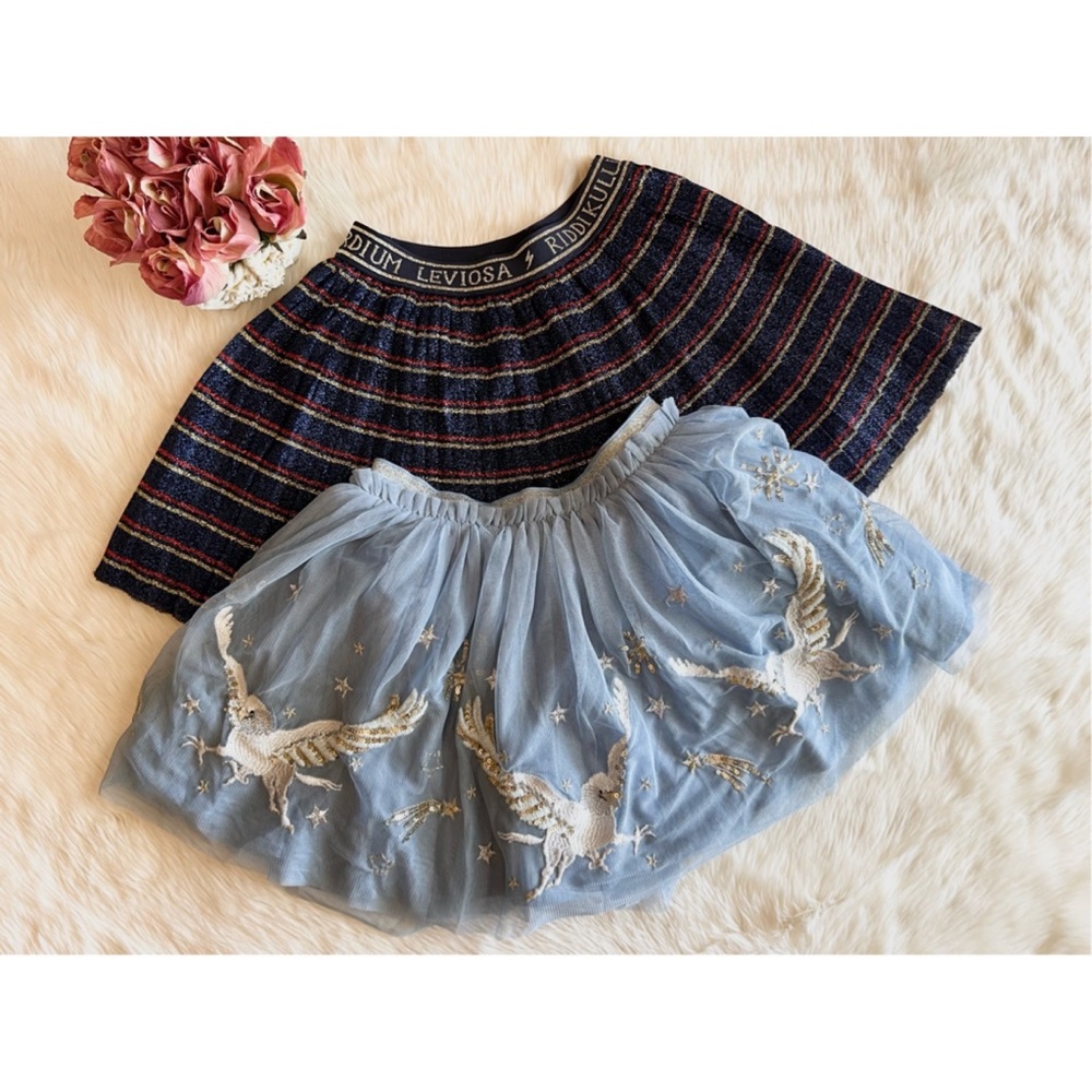 Mini Boden x Harry Potter Spell Skirt & Hippogriff Tulle Skirt • 5-6 Years